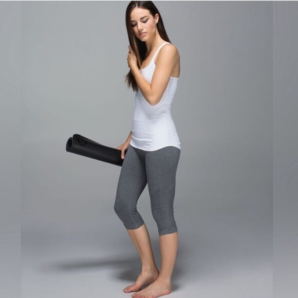 Lululemon In The Flow Crop Legging Heathered Gray - Picture 11 of 12